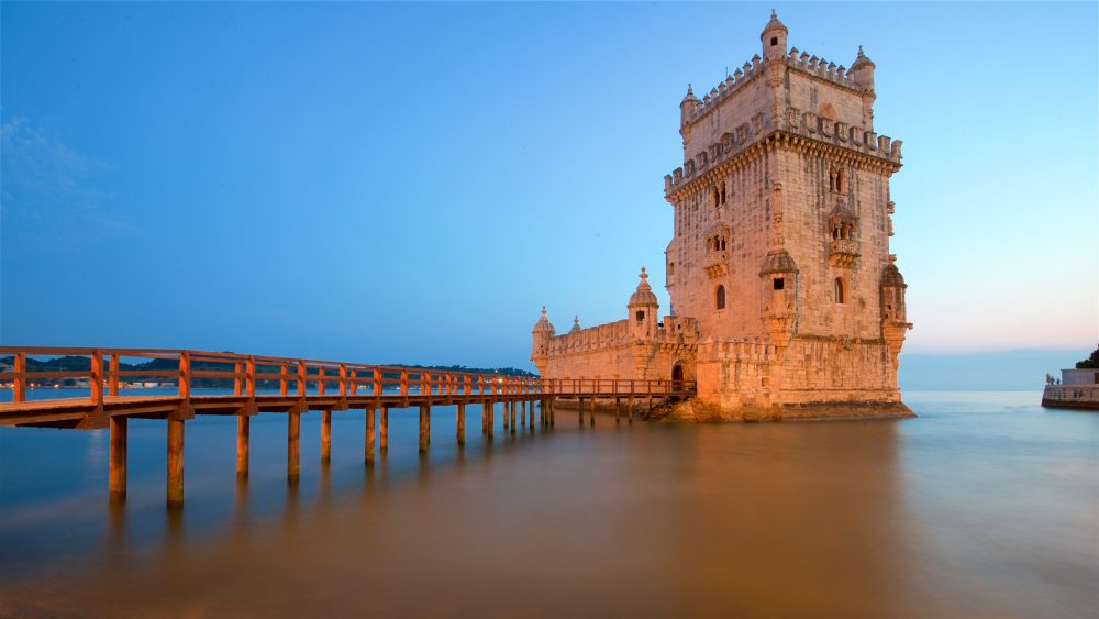 Belem Tower and coastline in Lisbon