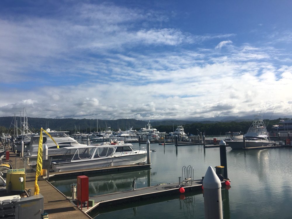 View of marina from Hemingways Brewery