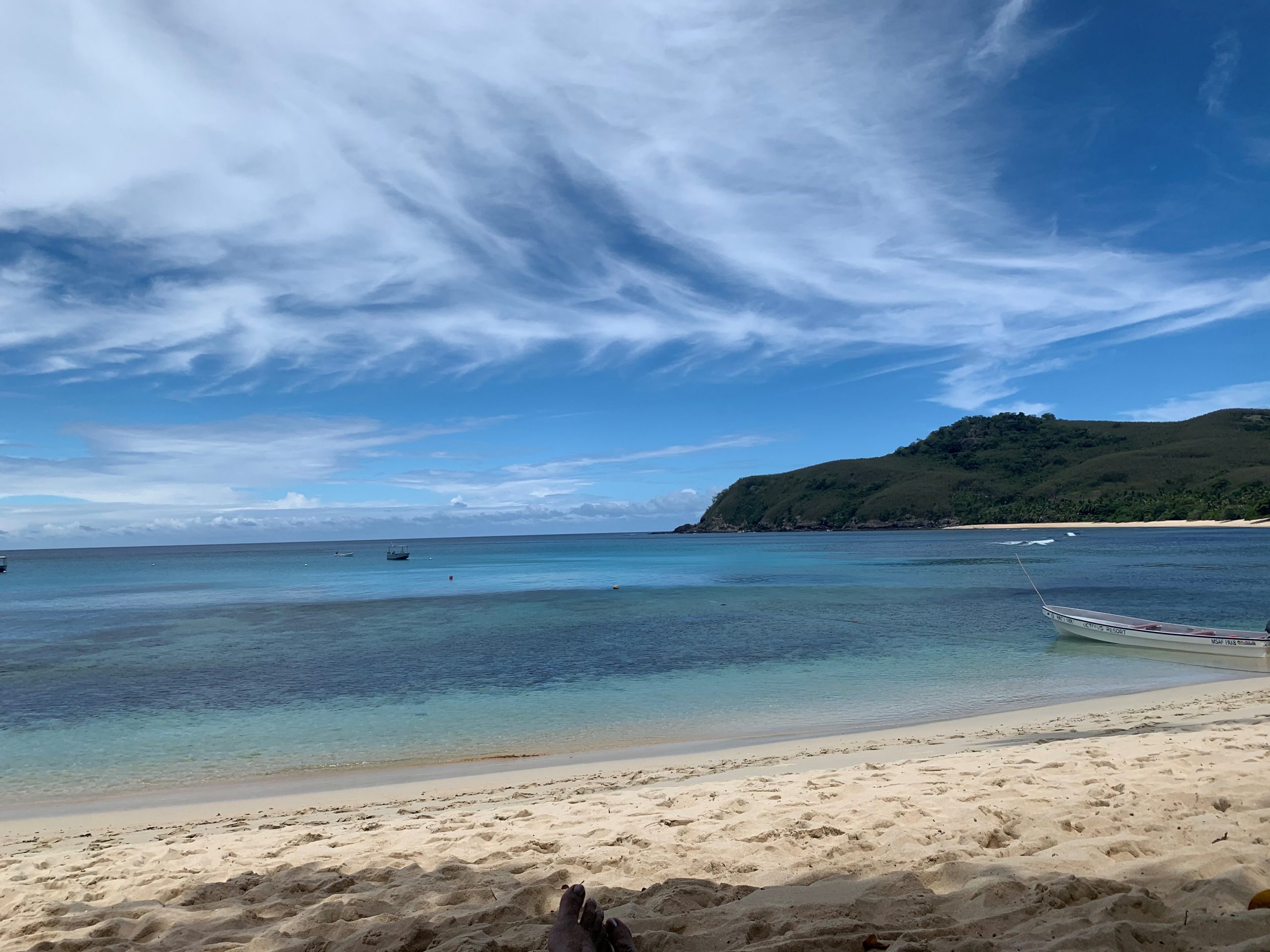 Beach at Octopus Island Resort, Fiji Beach and house reef at Octopus Island Resort, Fiji
