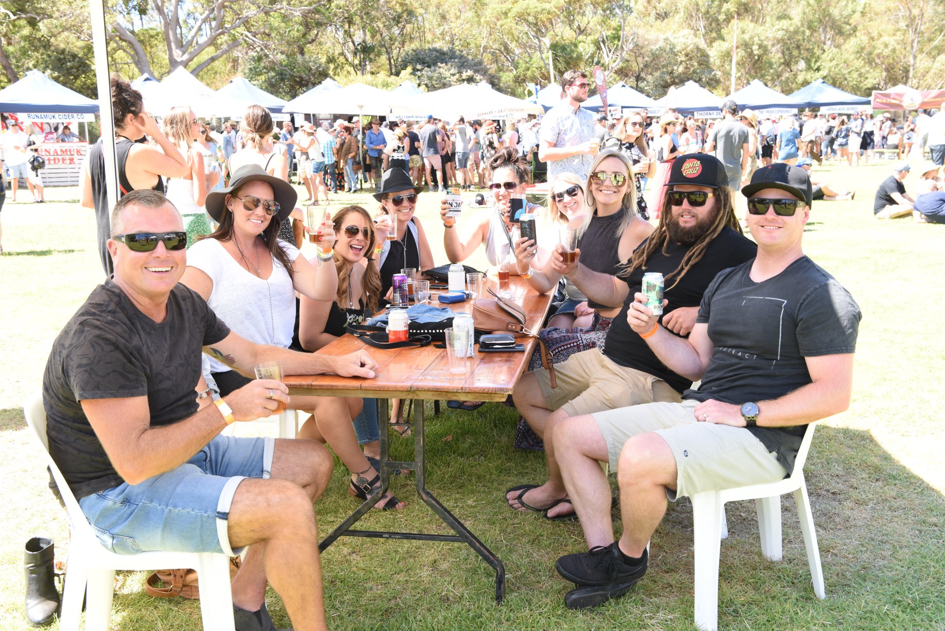 Group relaxing at Southwest Beer Festival