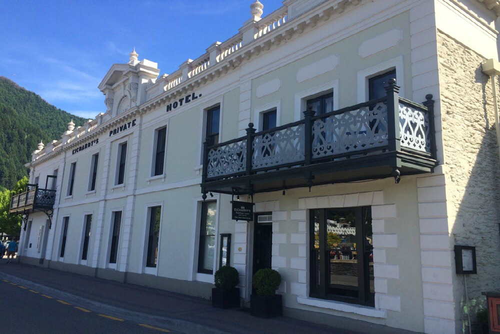 Exterior of Eichardt's Hotel in Queenstown