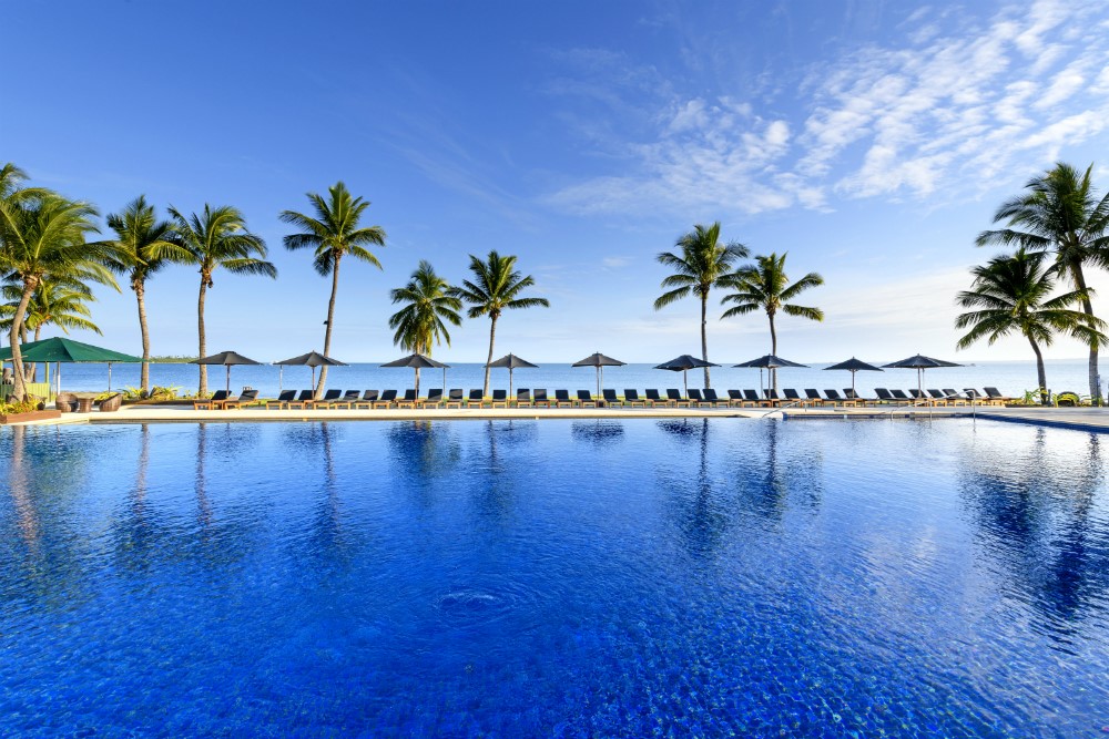 Pool area of Hilton Fiji Beach Resort